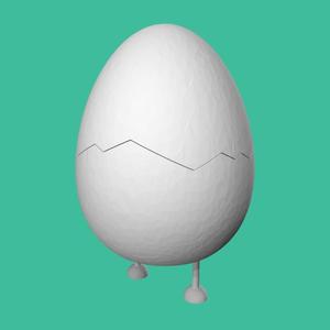 crying egg yolk #TinkercadEaster