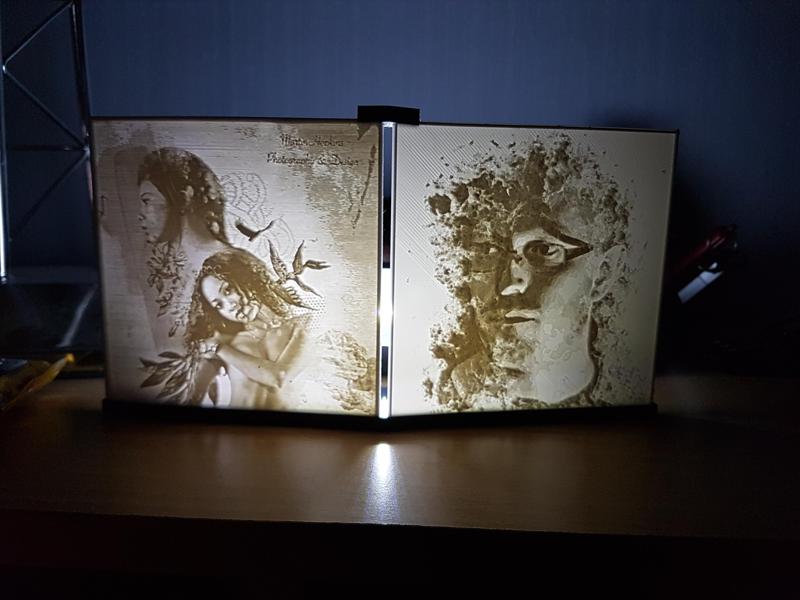 Dual Lithophane Holder - Minimalist