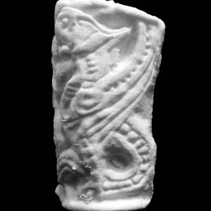 Dragon slayer capital at The British Museum, London