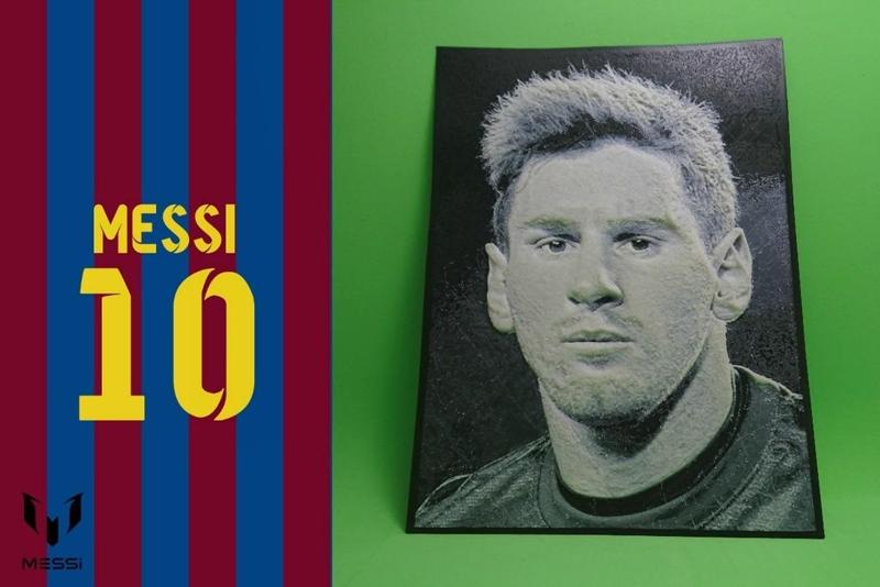 Dibujo 3d messi