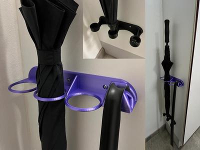 Umbrella holder with ikea shoe horn holder