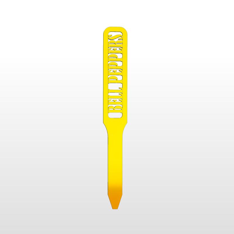 Garden labels, plant markers, herb tags - 3d stl cnc model. Herb label bell pappers cnc file - digital stl file. Plant sticks, herb stakes.