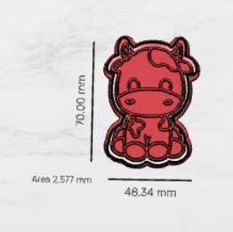 Cow 1 cutter and stamp