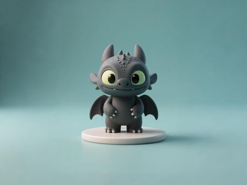 Night Fury Toothless - How to Train Your Dragon - animated movie merchandise - children's coloring toy