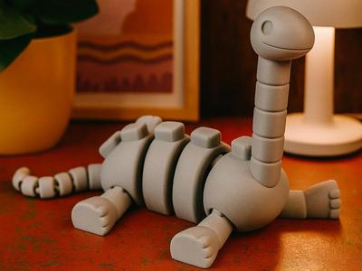 Articulated Diplodocus Dinosaur - Flexible Toy