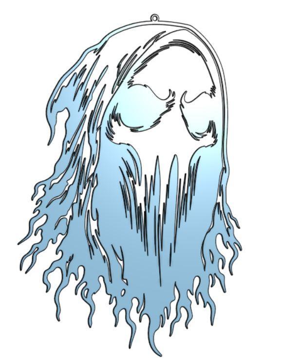 Ghostly Wall and Window Ornament / Ghostly Wall and Window Ornament