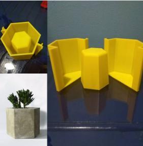 Hexagonal pot mould