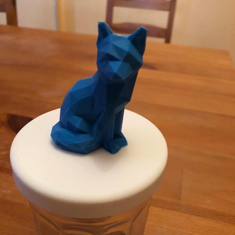 Low Poly Fox on Jam Jar Lid