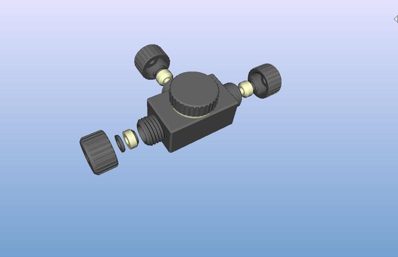Watertight junction box (3 hoses or cables)