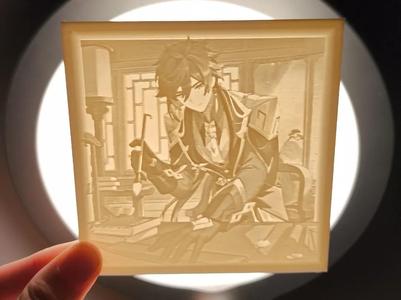 [Genshin Impact] Zhongli Birthday Lithophane