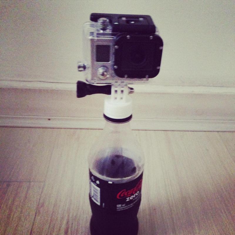Bottle cap mount for Go Pro