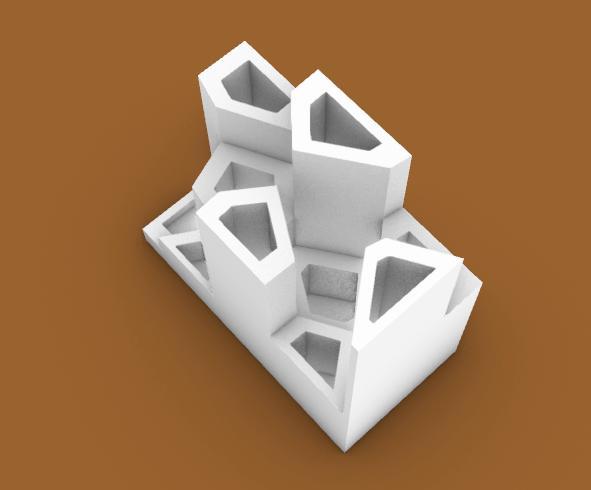 RECTANGULAR VORONOI TYPE POT - RECTANGULAR VORONOI TYPE POT