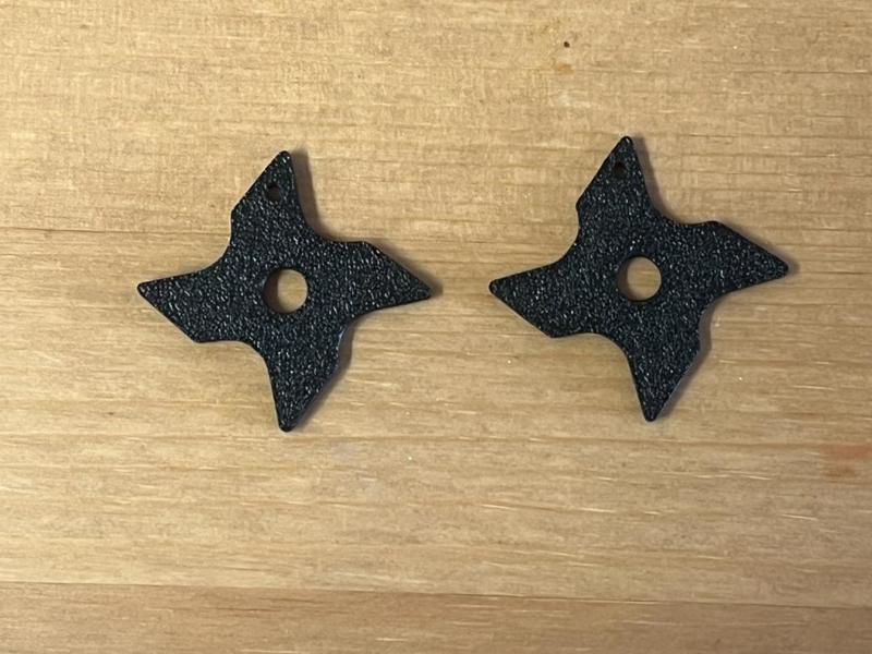 ninja throwing star earrings