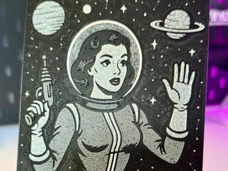 Hueforge Space Girl 10x15