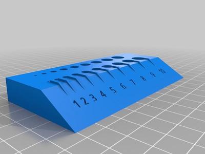 Drill Bit Holder 1-10mm (.5 increments, 19 bits total)
