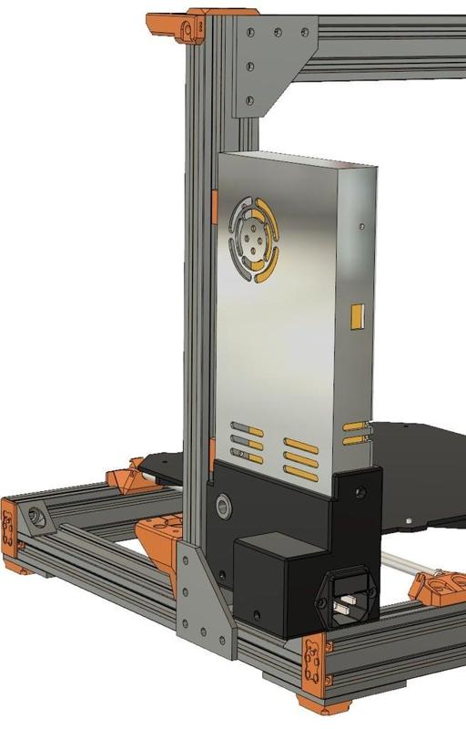 Mean Well LRS-350 PSU Case with Rear Plug for Prusa i3 Bear Full Upgrade