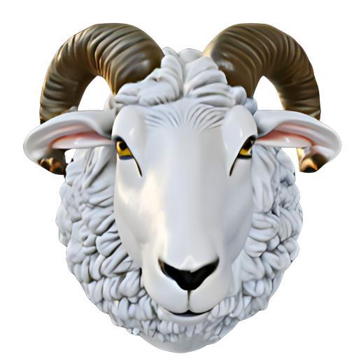 Ram Head Sculpture