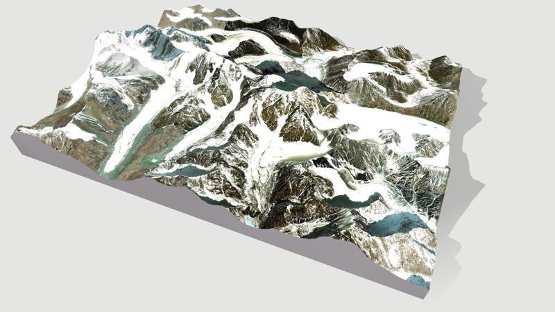 Mountain landscape Bogdo Ula Peak China