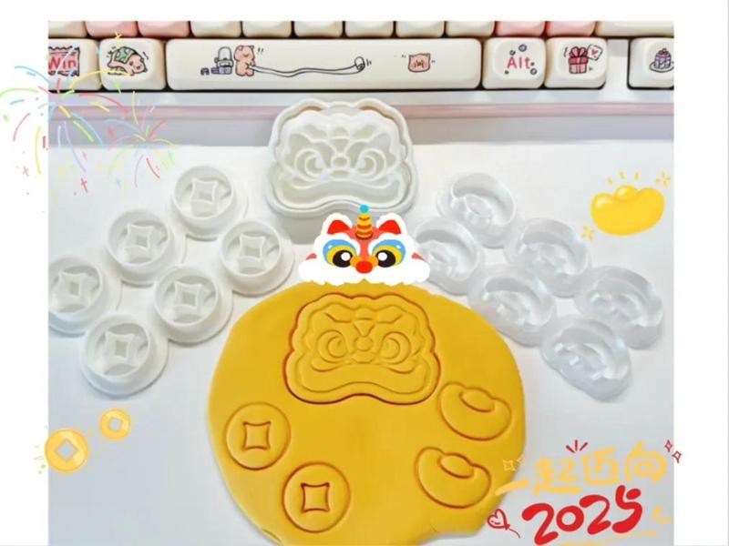 Lion head mold, ingot mold, copper coin mold, 6-in-1 mold, New Year's cookie mold, biscuit mold