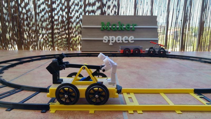 Railroad Hand Car and wagon