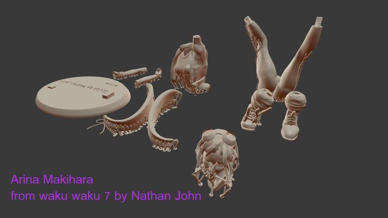 Arina Makihara from waku waku 7 girl figure statue