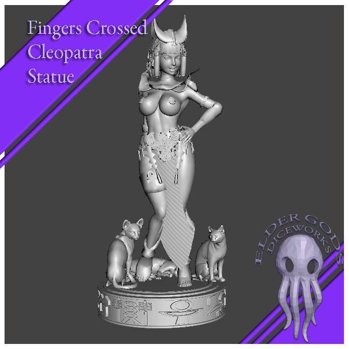 Fingers Crossed Cleopatra Statue