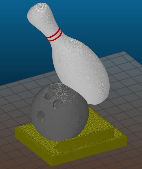 Bowling trophy multicolor