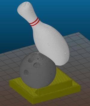 Bowling trophy multicolor