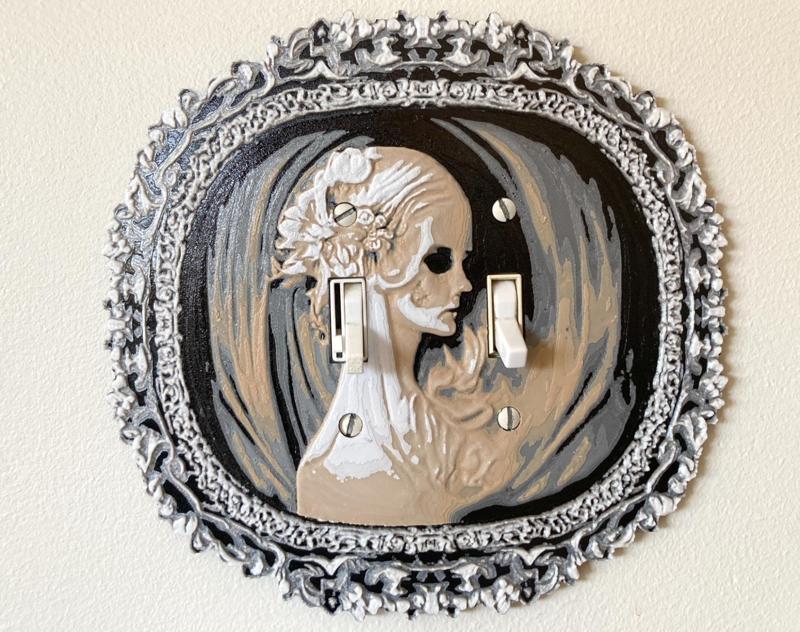 Double Gothic Victorian Skeletal Single Face Cameo