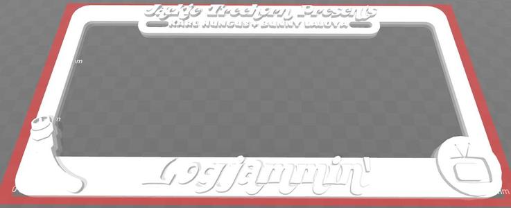 Jackie Treehorn Presents - Logjammin', License Plate Frame, The Big Lebowski