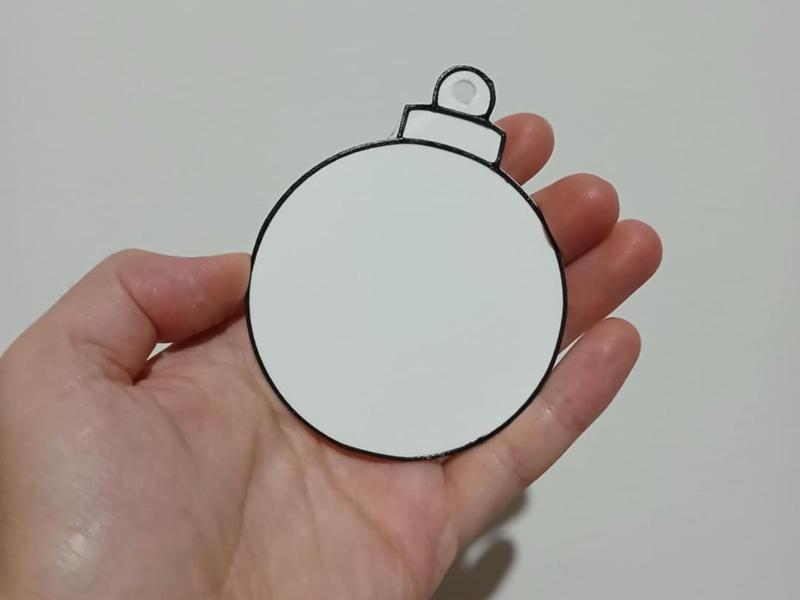 Blank Christmas Ornament for Coloring