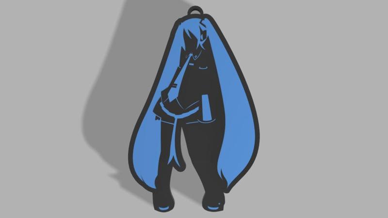 HATSUNE MIKU Silhouette Keychain
