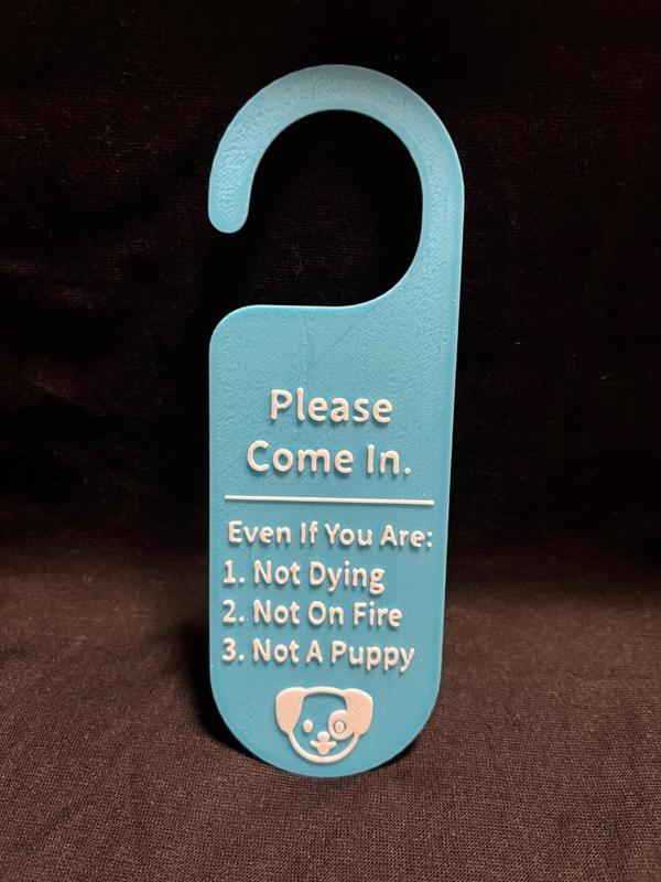 Come In Door Hanger Sign