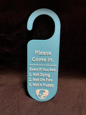 Come In Door Hanger Sign