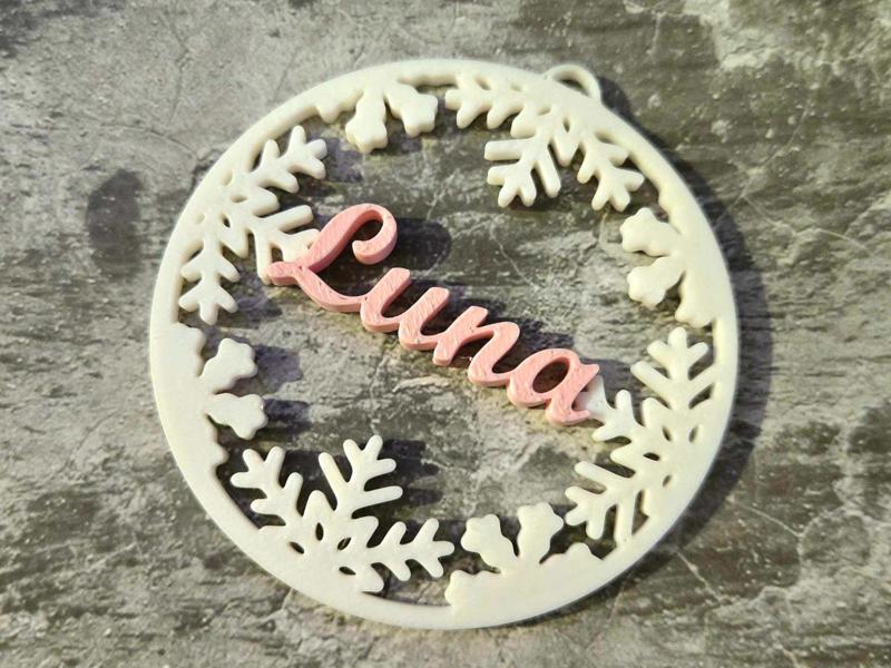 Circle Name Christmas Bauble 