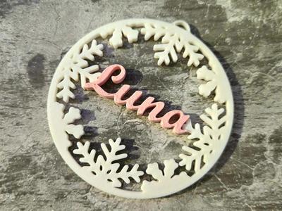 Circle Name Christmas Bauble 