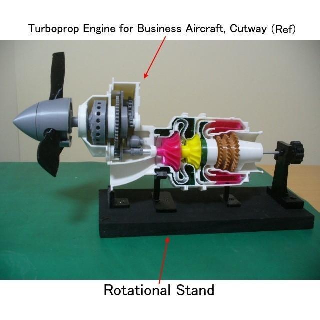 Rotational Stand for Turboprop Engine Cutaway