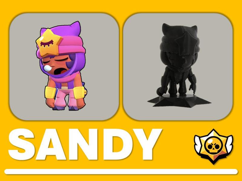 Sandy brawl stars figurine