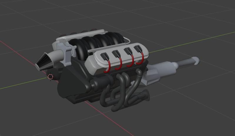 LS1 engine for scale models