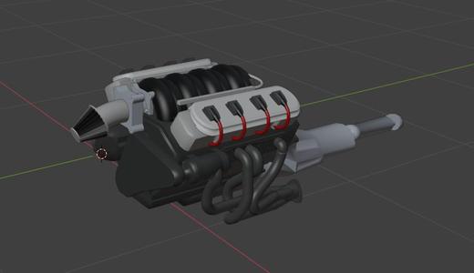 LS1 engine for scale models