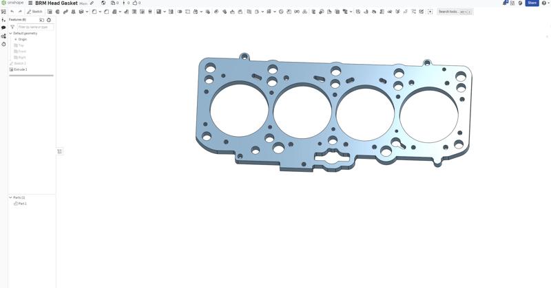 BRM Engine Head Gasket Keychain