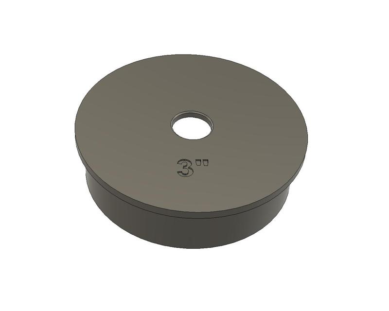 Pressure cap for testing turbo intake system - 3"