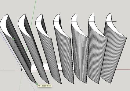 Airfoil Turning Vanes Air Vent Deflector Louvers (Fixed Angle)