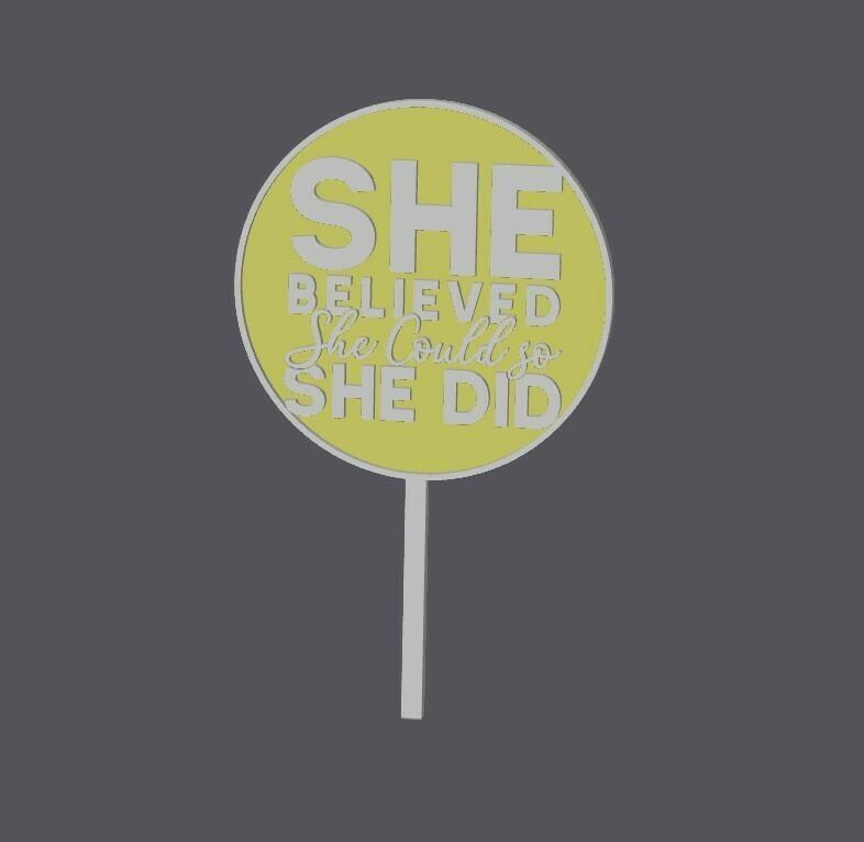 Cake Topper duo - She Believed