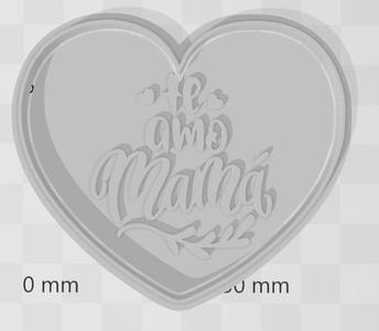 I Love You Mom Heart Cutter