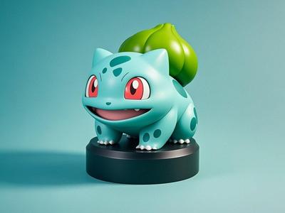 Bulbasaur-Pokemon figurine-cute anime figure coloring toy