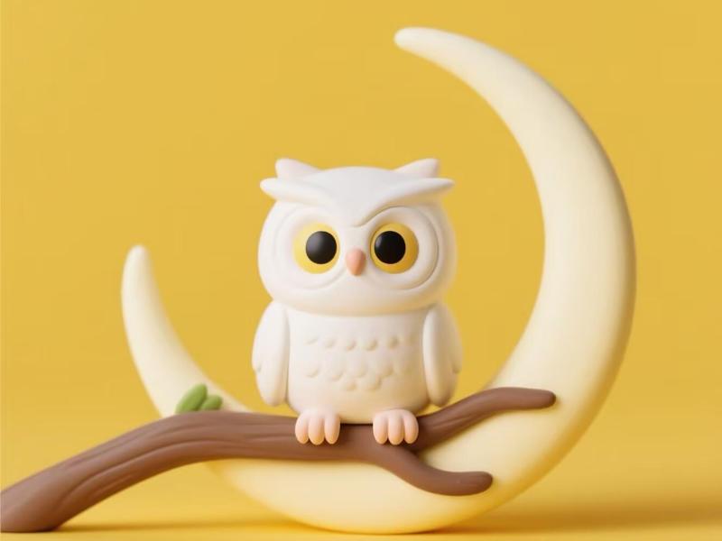 Owl on a Branch Creative Ornament