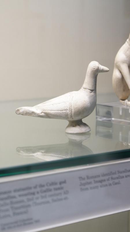Figure of a peacock at The British Museum, London