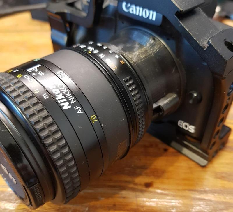Nikon F to Canon EF-M adapter