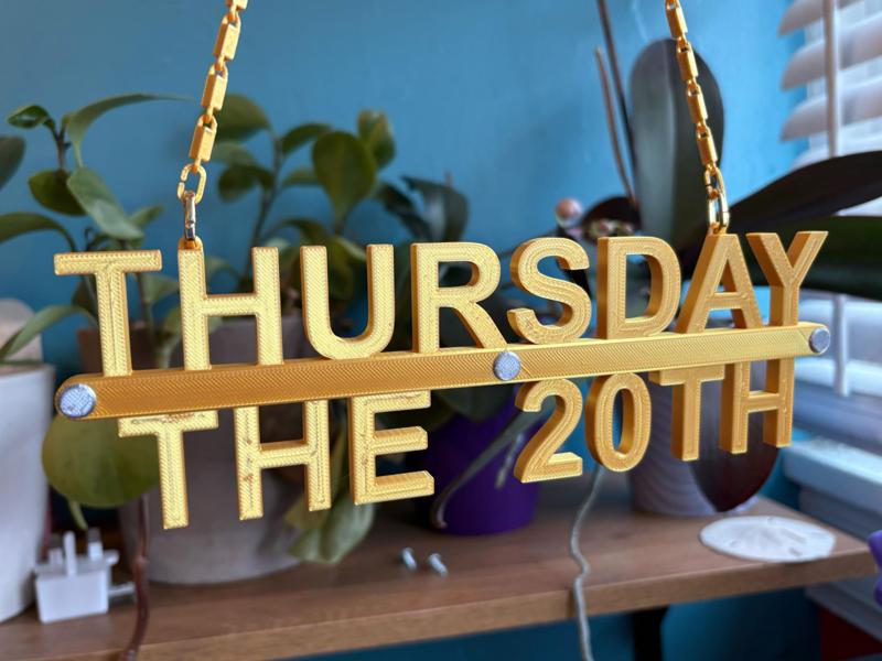 Thursday the 20th Necklace Medallion